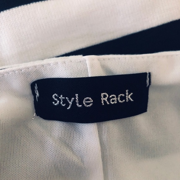 Style Rack Black and White striped spaghetti strap bodycon mini dress size small - Picture 4 of 6